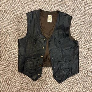 Vintage Sherwin Sheyenne genuine leather vest